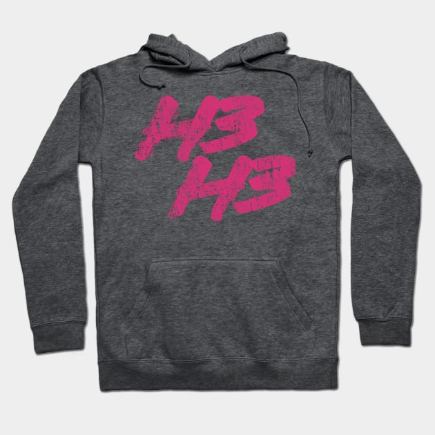 H3H3 Productions | Distressed Logo Shirt Hoodie by DankSpaghetti